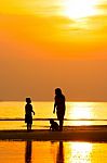 Silhouette Life Stock Photo