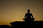 Silhouette Of A Man  Stock Photo