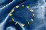Silk Cotton Flag Of European Union Stock Photo