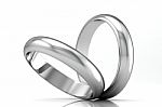 Silver Wedding Ring Stock Photo