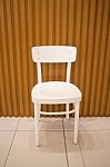 Single Wooden Chair In Minimal Room Style Stock Photo
