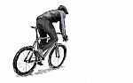 Sketch Of Cyclist Riding Fixed Gear Bicycle On Street Stock Photo