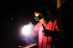 Skilled Welder Stock Photo