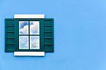 Sky Reflection In The Window Glass Stock Photo