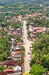 Skyview And Landscape In Luang Prabang, Laos Stock Photo