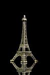 Small Eiffel Tower Isolated Stock Photo