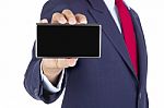 Smart Phone Businessman Hand Show Stock Photo