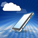 Smart Phone With Cloud Communication Stock Photo