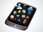 Smartphone And Function Icons Stock Photo