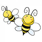 Smiling Bee Stock Photo