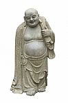 Smiling Buddha - Chinese God Of Happiness, Wealth And Lucky Isol Stock Photo