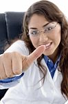 Smiling Doctor With Thumbs Up Stock Photo