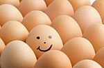 Smiling Eggs Stock Photo