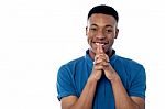 Smiling Handsome African Guy Stock Photo