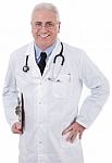 Smiling Medical Doctor With Stethoscope Stock Photo