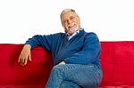 Smiling Old Man Stock Photo