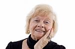 Smiling Old Woman Stock Photo
