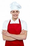 Smiling Young Male Chef Stock Photo