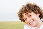 Smiling Young Pretty Boy Posing Stock Photo