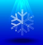 Snowflakes Crystal Under Light Stock Photo