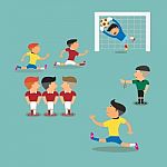 Soccer Player Shoot Stock Photo