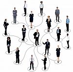 Social Networking Between Business People Stock Photo