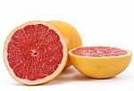 Some Grapefruits In A White Background Stock Photo