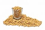 Soybean In Glass  Stock Photo