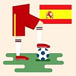 Spain National Soccer Kits Stock Photo