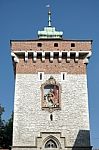 St Florians Gate In Krakow Stock Photo