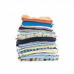 Stack Of Folded Clothes Stock Photo