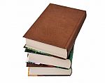 Stacked Three Books Stock Photo