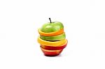 Stacking Fruit Slices Stock Photo