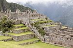 Staircase In Machu Picchu Stock Photo