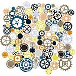 Steampunk Gears Background Stock Photo