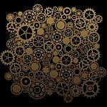 Steampunk Gears Background Stock Photo