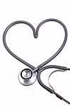 Stethoscope With Heart Shape Stock Photo