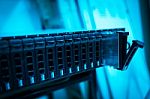 Storage Servers In Data Room Domestic Room Stock Photo