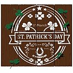 St.patrick's Day Logo On Wood Stock Photo