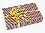 Striped Gift Box Stock Photo
