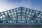 Structure Of Steel Roof Stock Photo