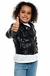 Stylish Child Savoring Sweet Success Stock Photo