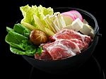 Sukiyaki Japanese Food Stock Photo