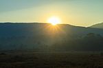 Sunrise At The Mountain Stock Photo