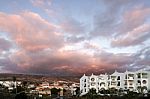 Sunset At Callao SalvajeSanta Cruz De Tenerife Spain Stock Photo