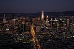 Sunset On San Francisco Stock Photo