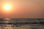 Sunset On The Arabian Sea Stock Photo