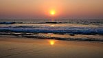 Sunset On The Arabian Sea Stock Photo