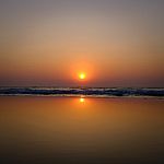 Sunset On The Arabian Sea Stock Photo