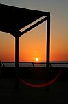 Sunset On The Ocean Stock Photo